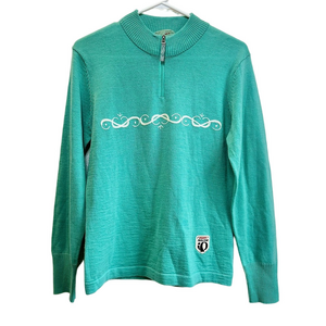 PEARL IZUMI Vintage Wool Embroidered Sweater
